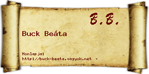 Buck Beáta névjegykártya