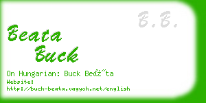 beata buck business card